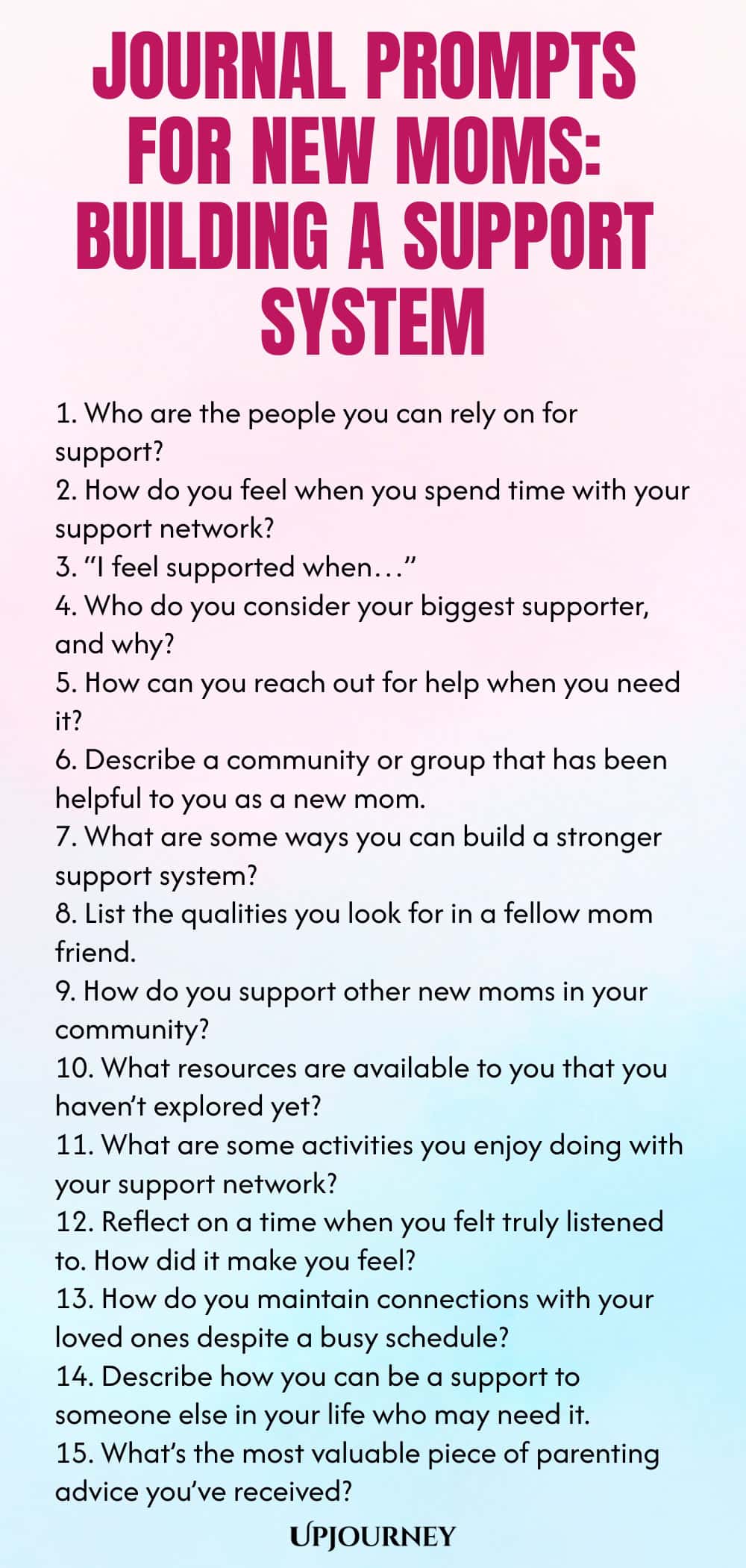 Journal Prompts for New Moms: Building a Support System