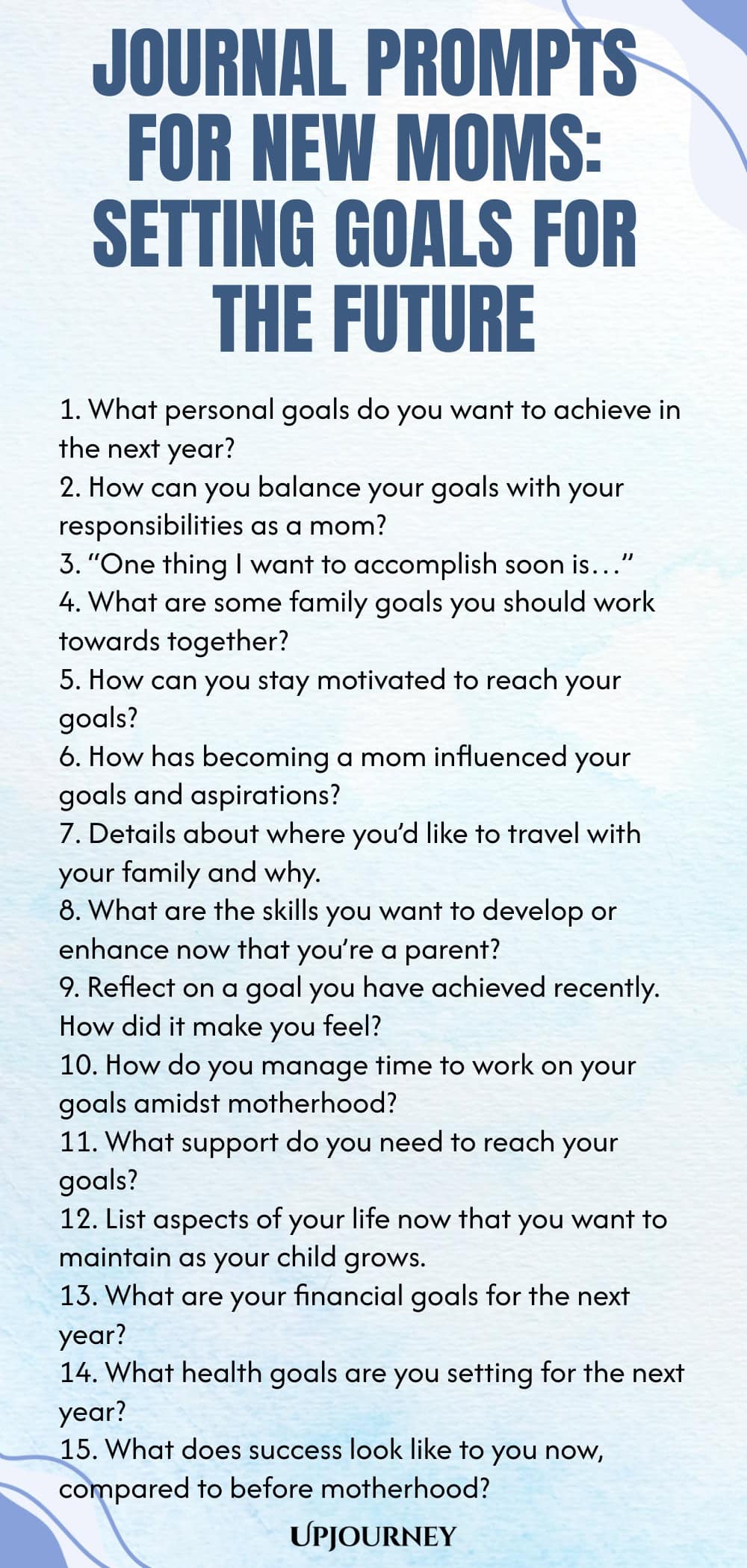 Journal Prompts for New Moms: Setting Goals for the Future