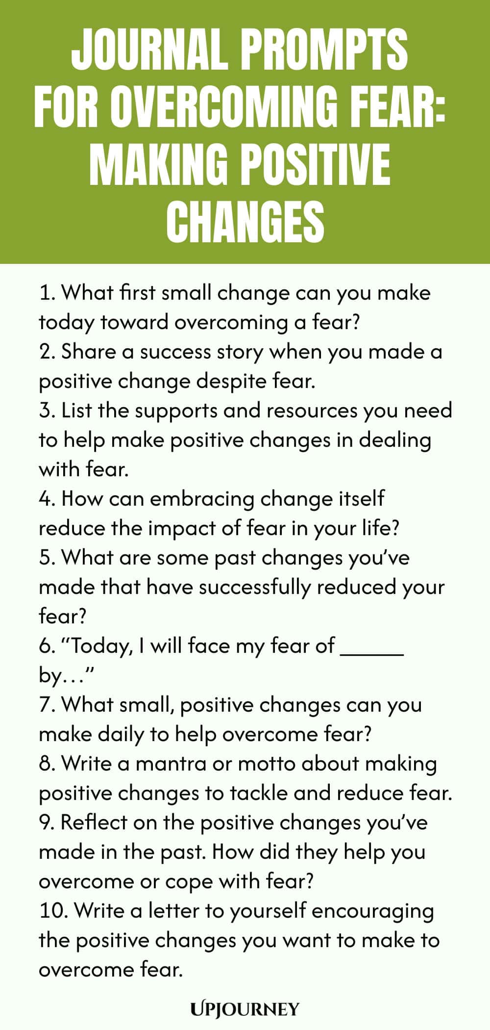 Journal Prompts for Overcoming Fear: Making Positive Changes