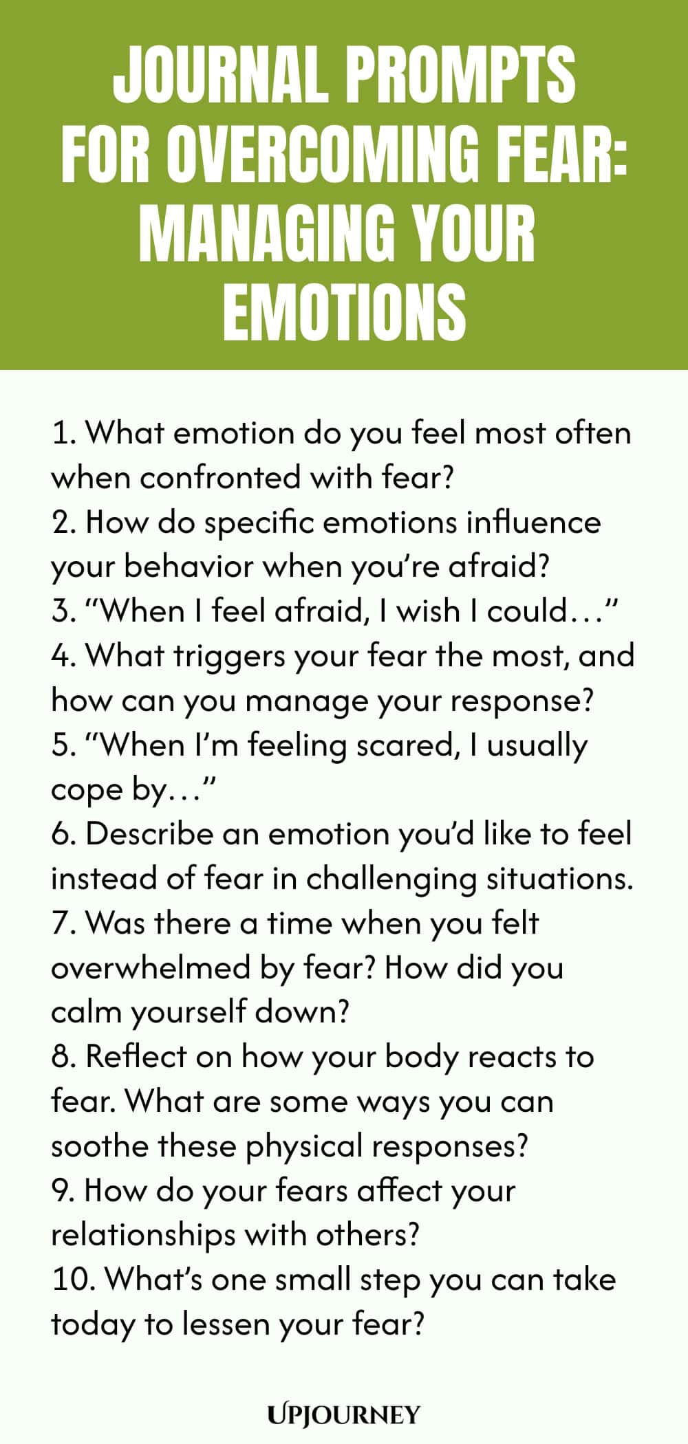 Journal Prompts for Overcoming Fear: Managing Your Emotions
