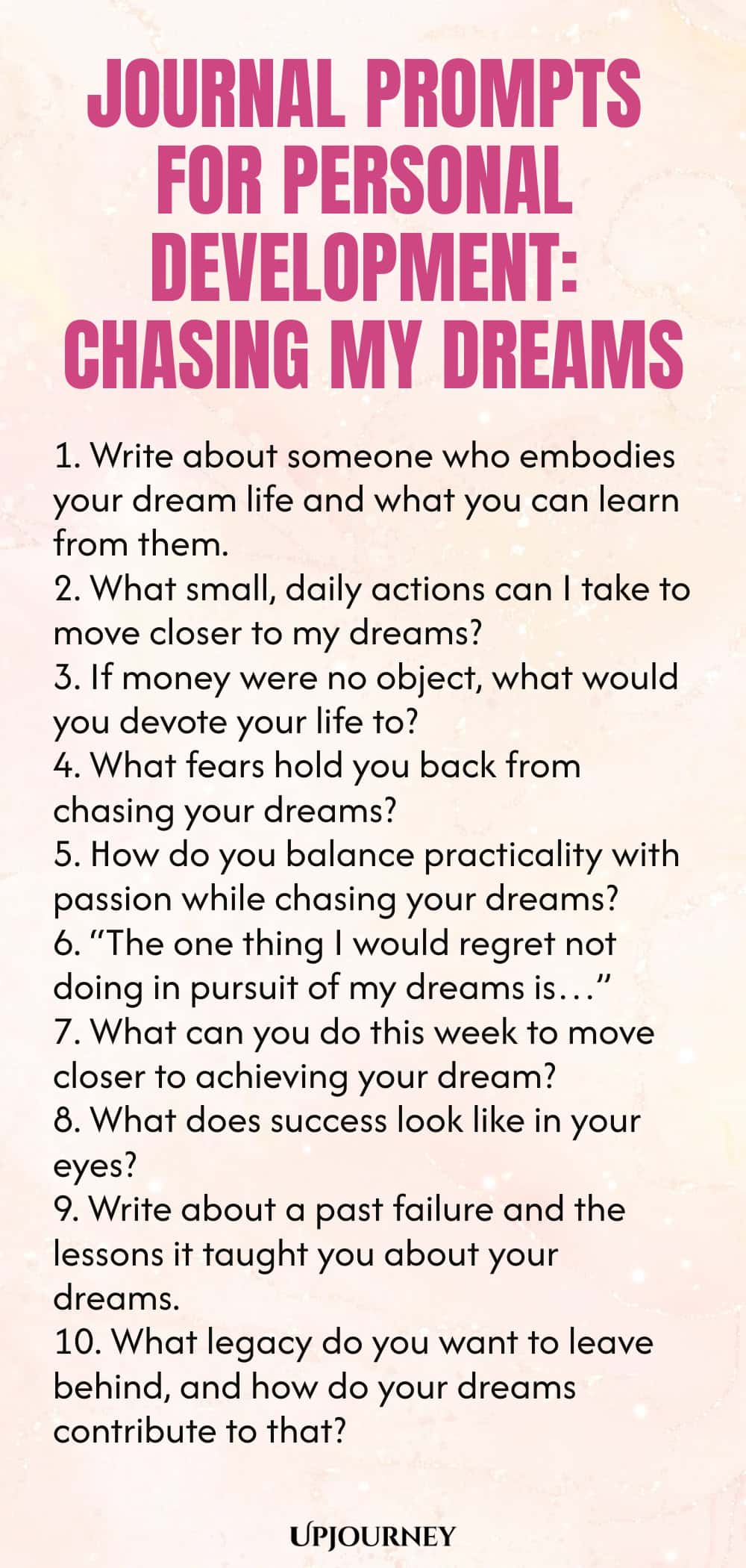 Journal Prompts for Personal Development: Chasing My Dreams