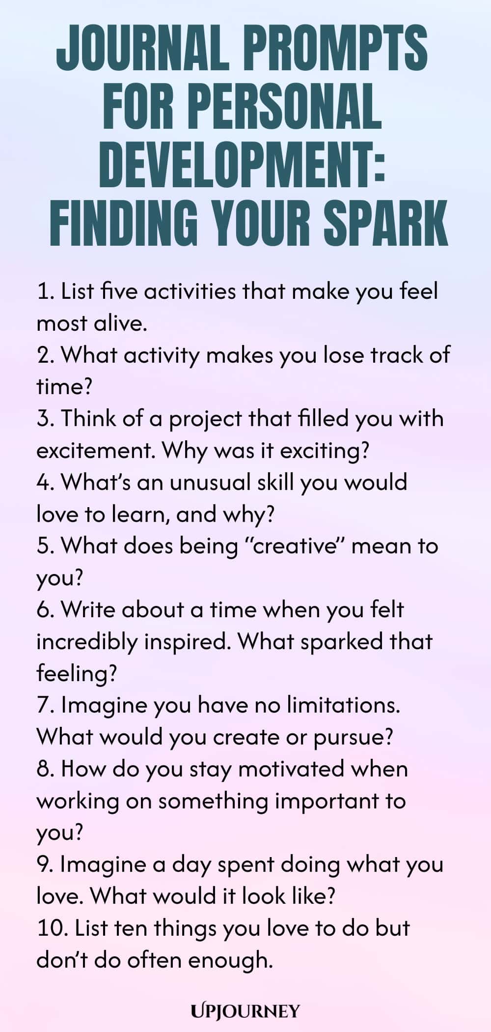 Journal Prompts for Personal Development: Finding Your Spark