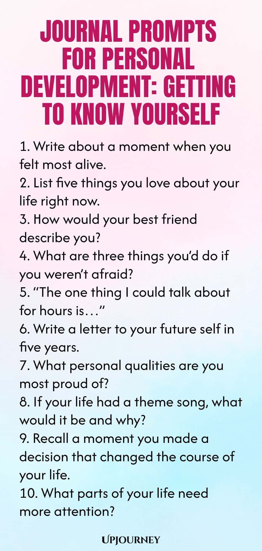 Journal Prompts for Personal Development: Getting to Know Yourself