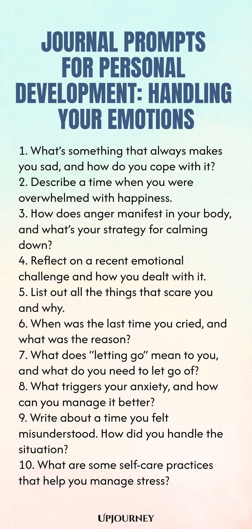 Journal Prompts for Personal Development: Handling Your Emotions