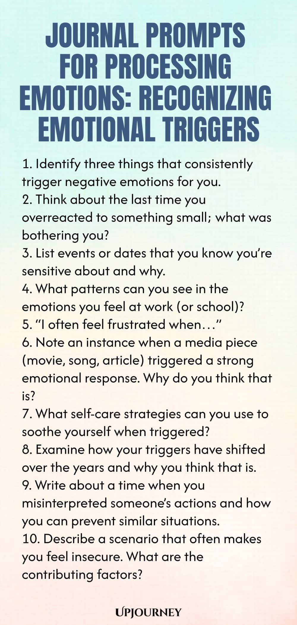 Journal Prompts for Processing Emotions: Recognizing Emotional Triggers