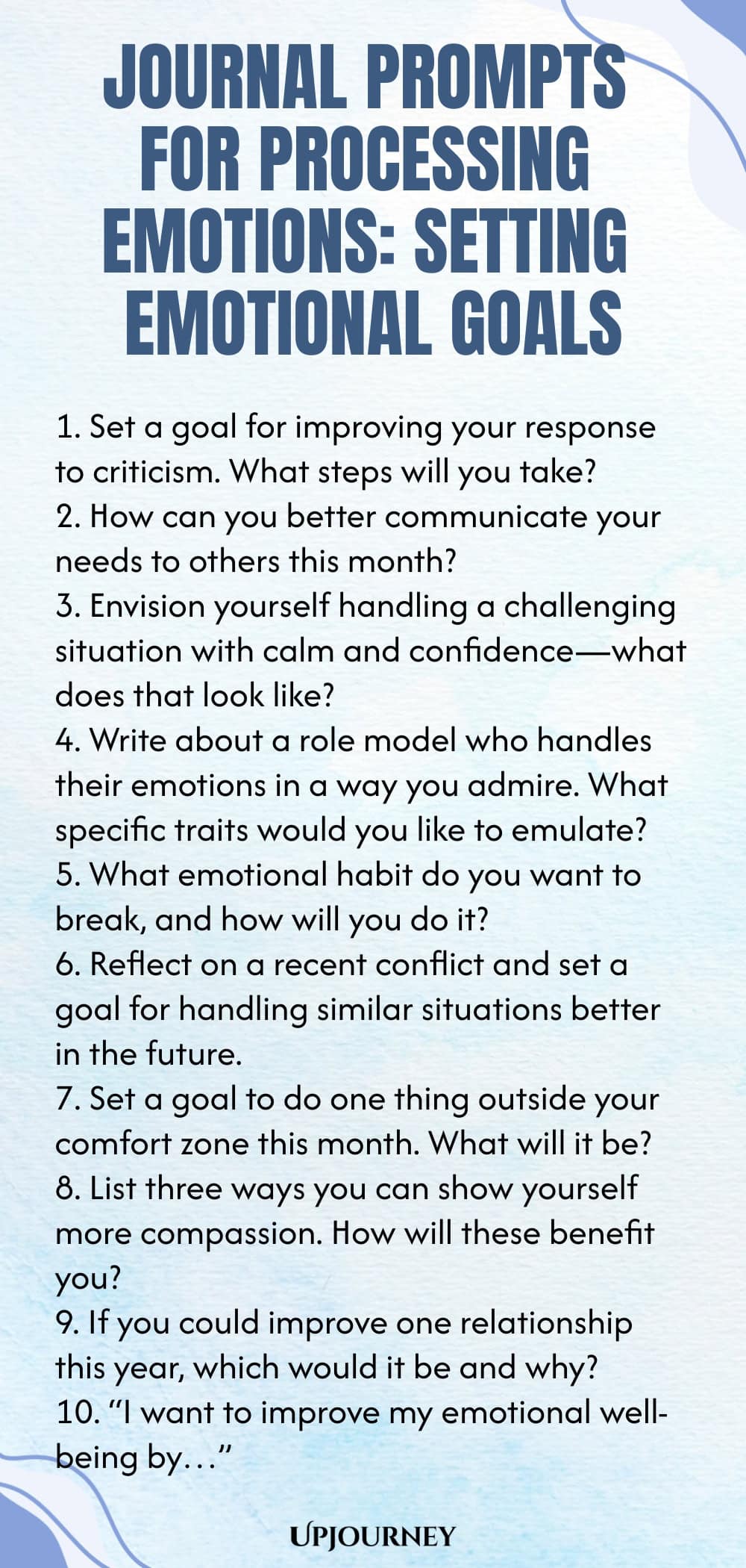 Journal Prompts for Processing Emotions: Setting Emotional Goals