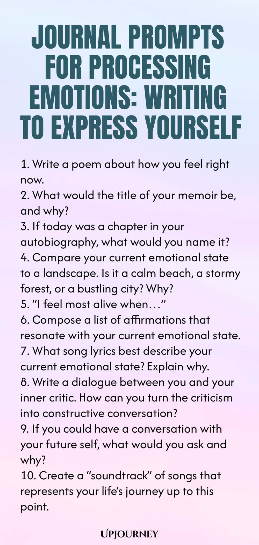 Journal Prompts for Processing Emotions: Writing to Express Yourself