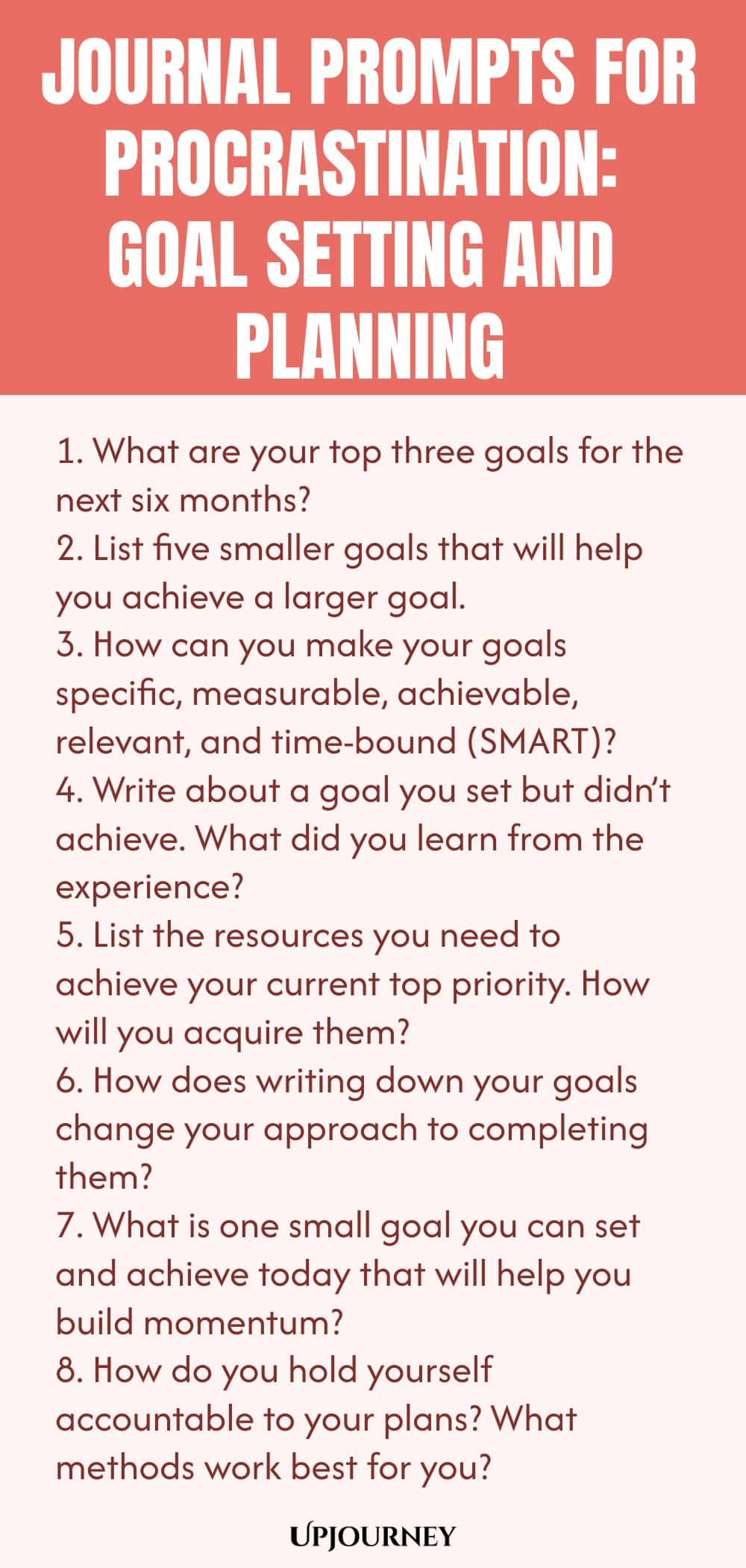 Journal Prompts for Procrastination: Goal Setting and Planning