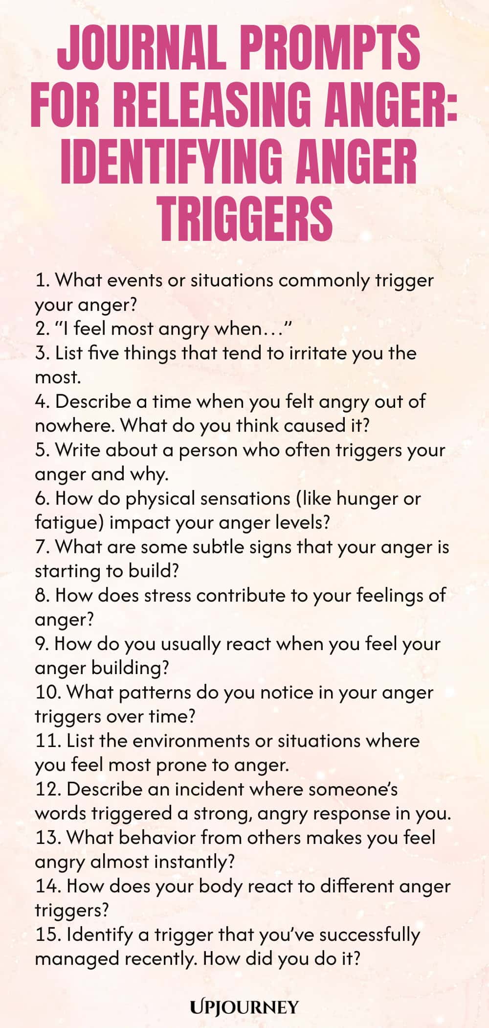 Journal Prompts for Releasing Anger: Identifying Anger Triggers