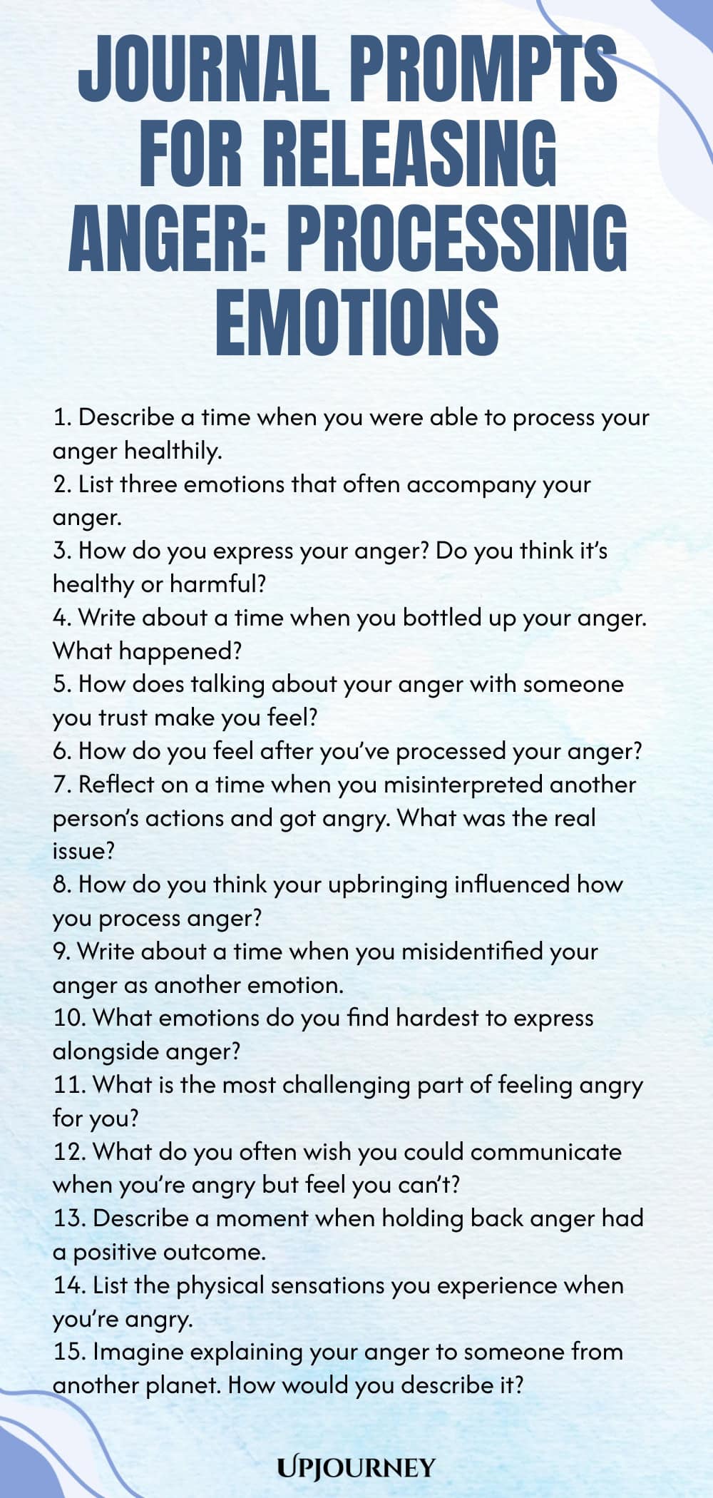 Journal Prompts for Releasing Anger: Processing Emotions