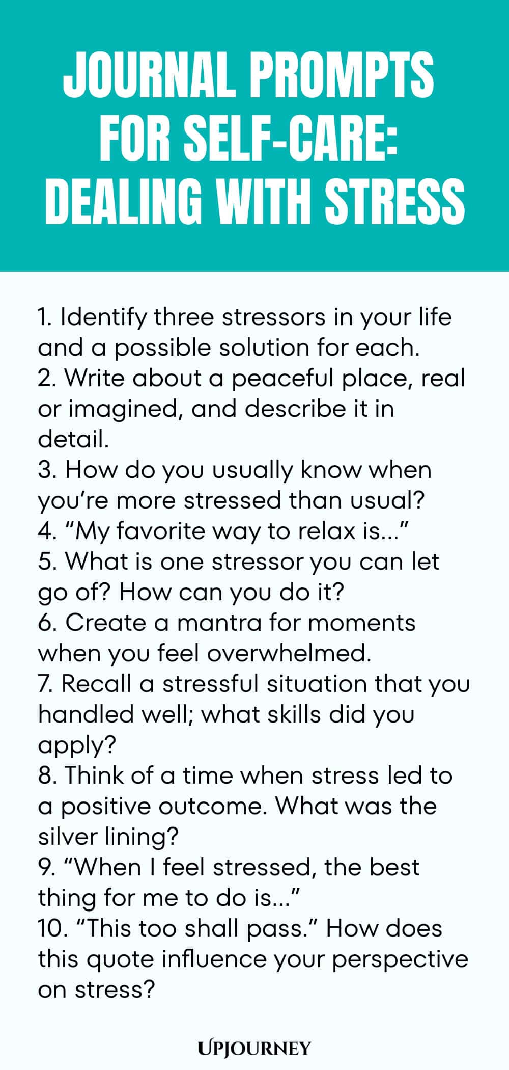 Journal Prompts for Self-Care: Dealing with Stress