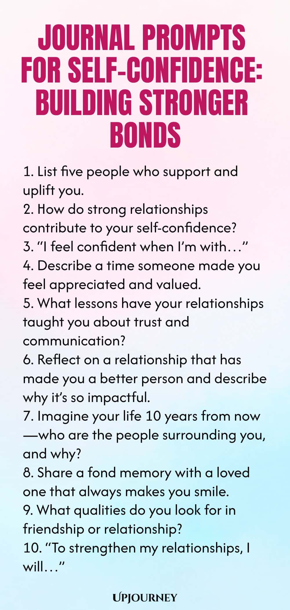 Journal Prompts for Self-Confidence: Building Stronger Bonds