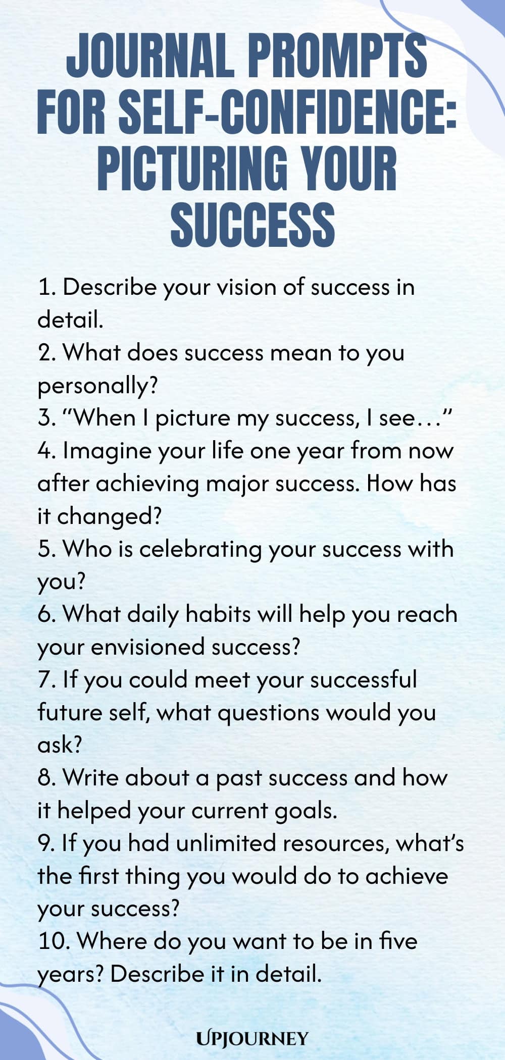 Journal Prompts for Self-Confidence: Picturing Your Success