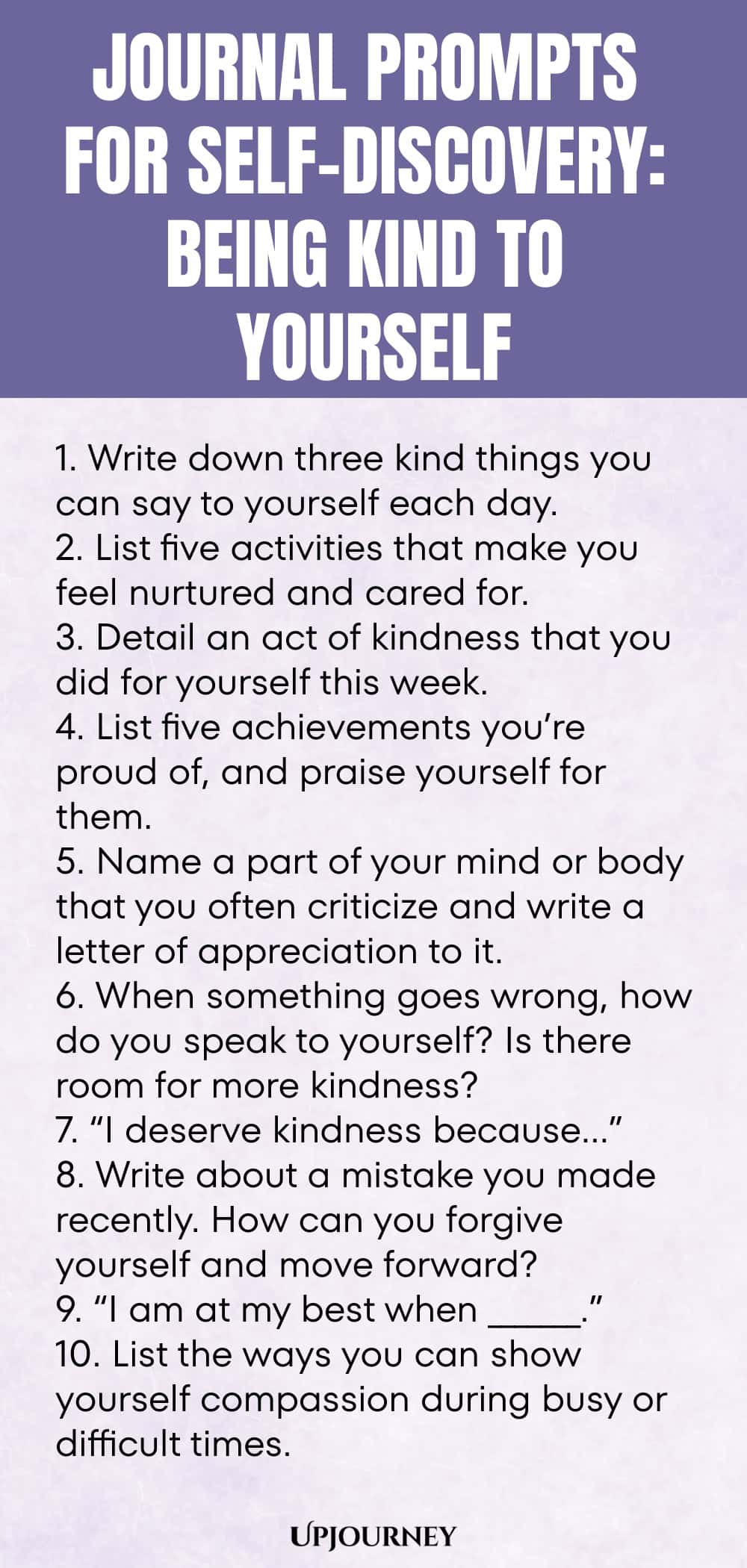 Journal Prompts for Self-Discovery: Being Kind to Yourself