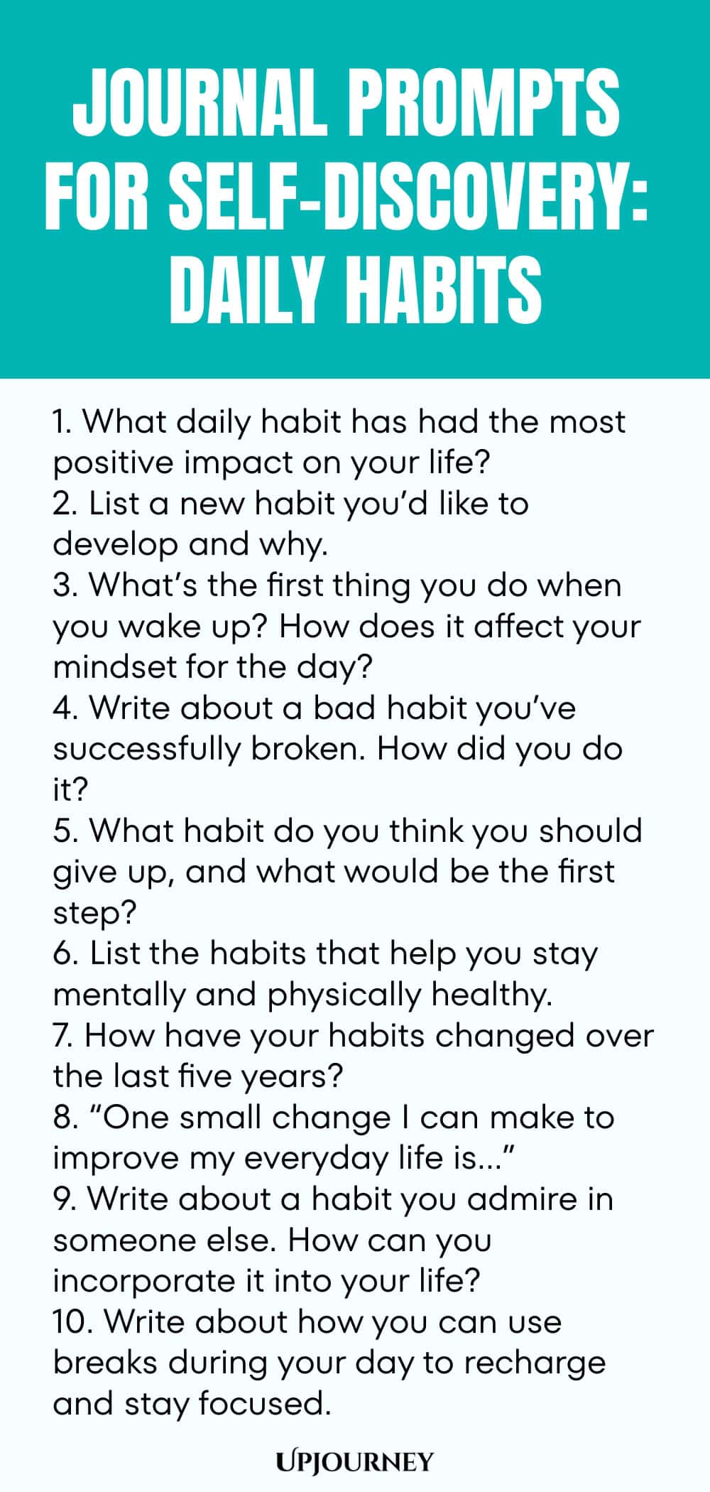 Journal Prompts for Self-Discovery: Daily Habits