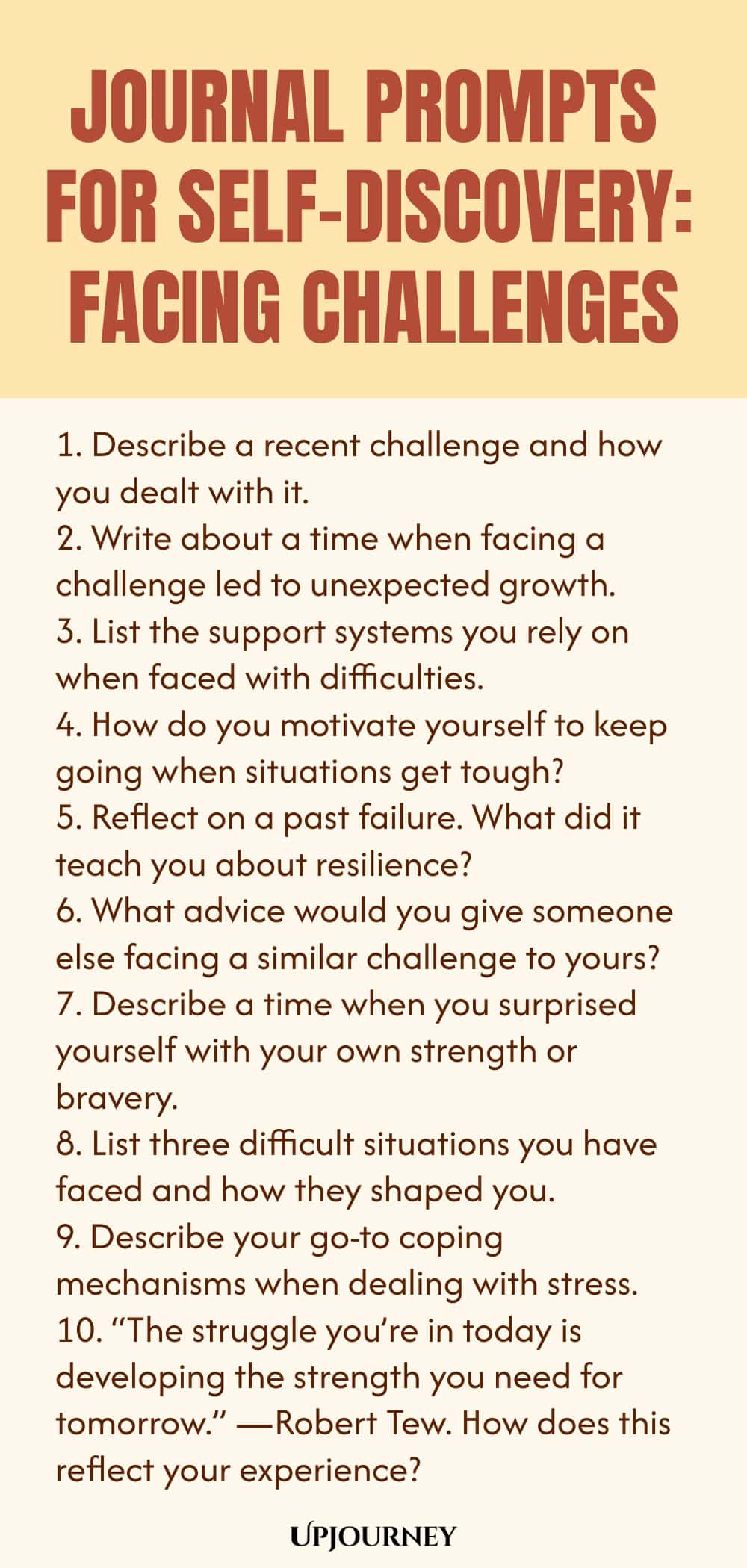 Journal Prompts for Self-Discovery: Facing Challenges