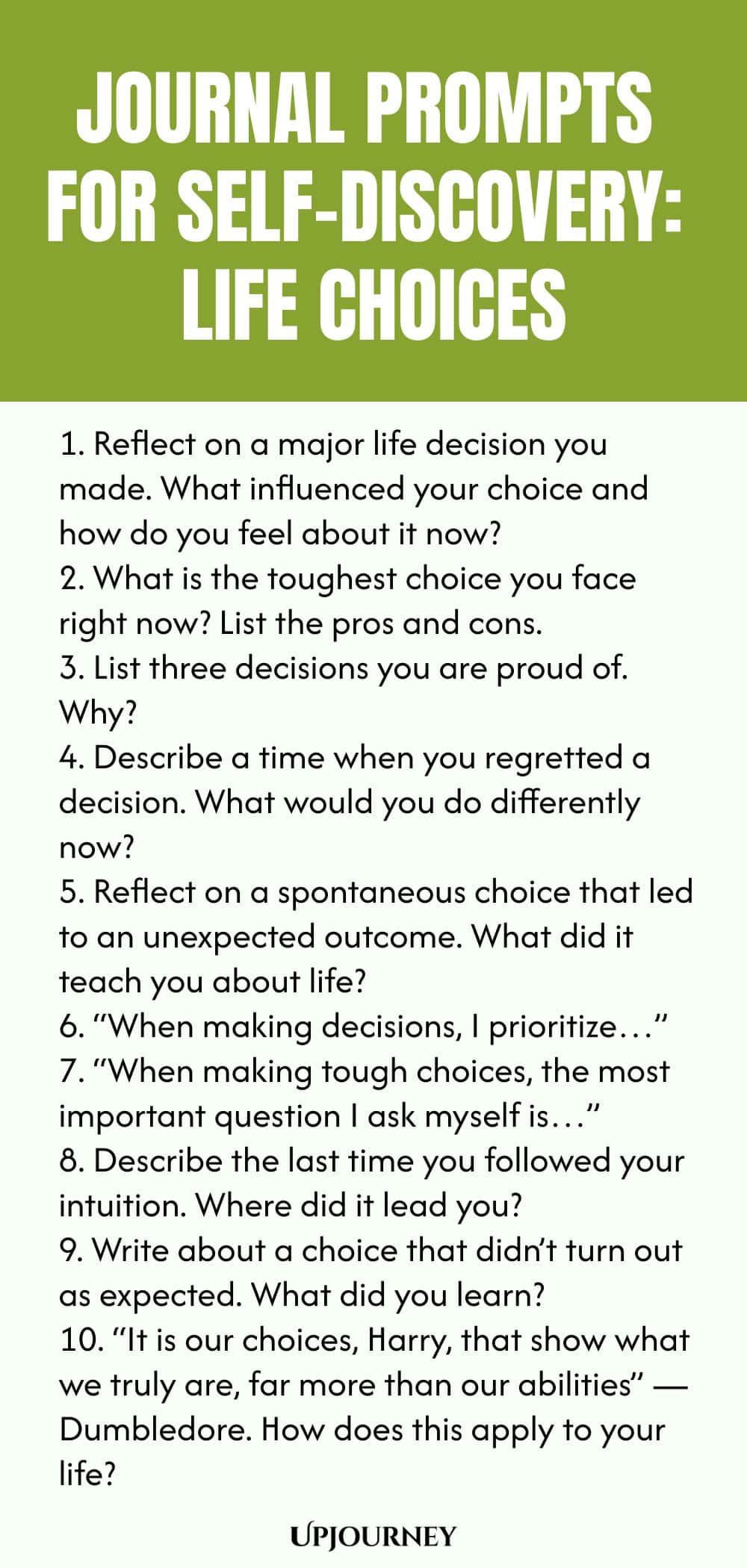 Journal Prompts for Self-Discovery: Life Choices