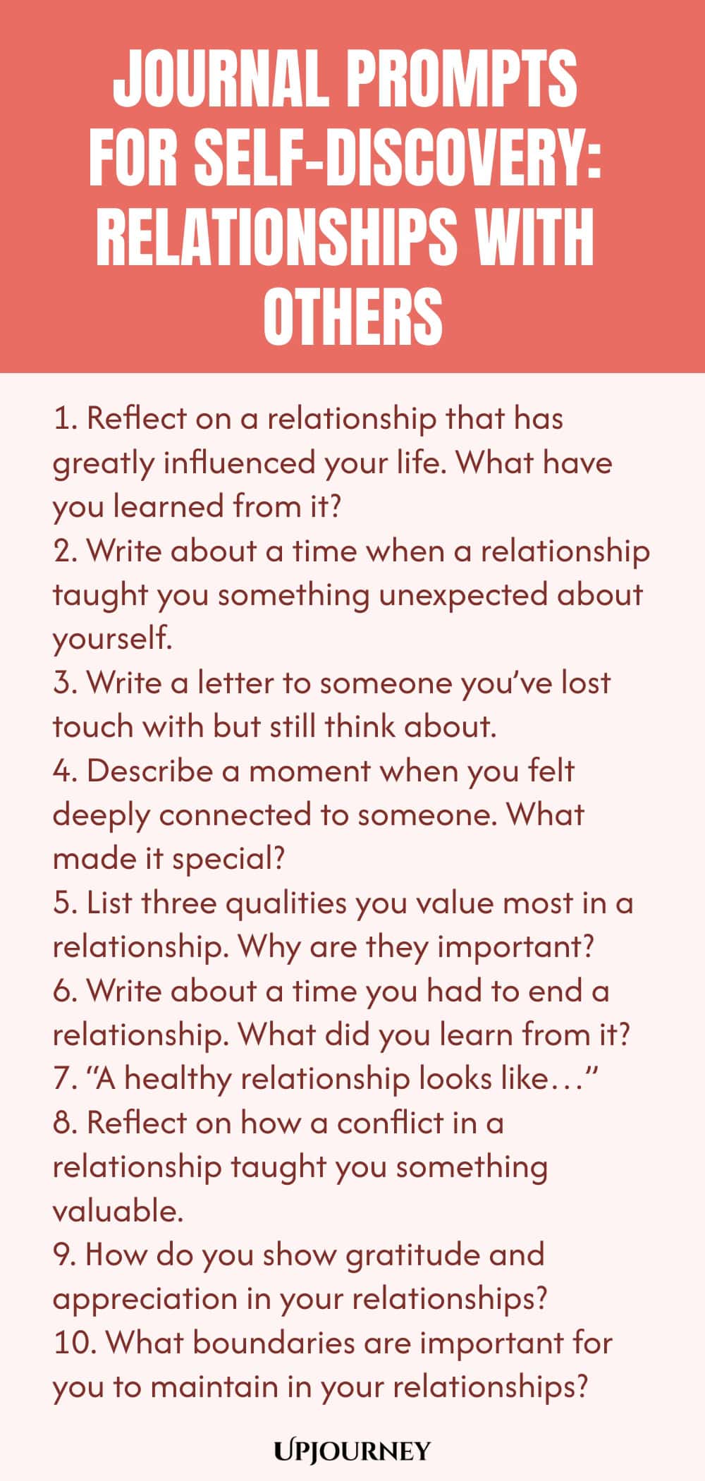 Journal Prompts for Self-Discovery: Relationships with Others