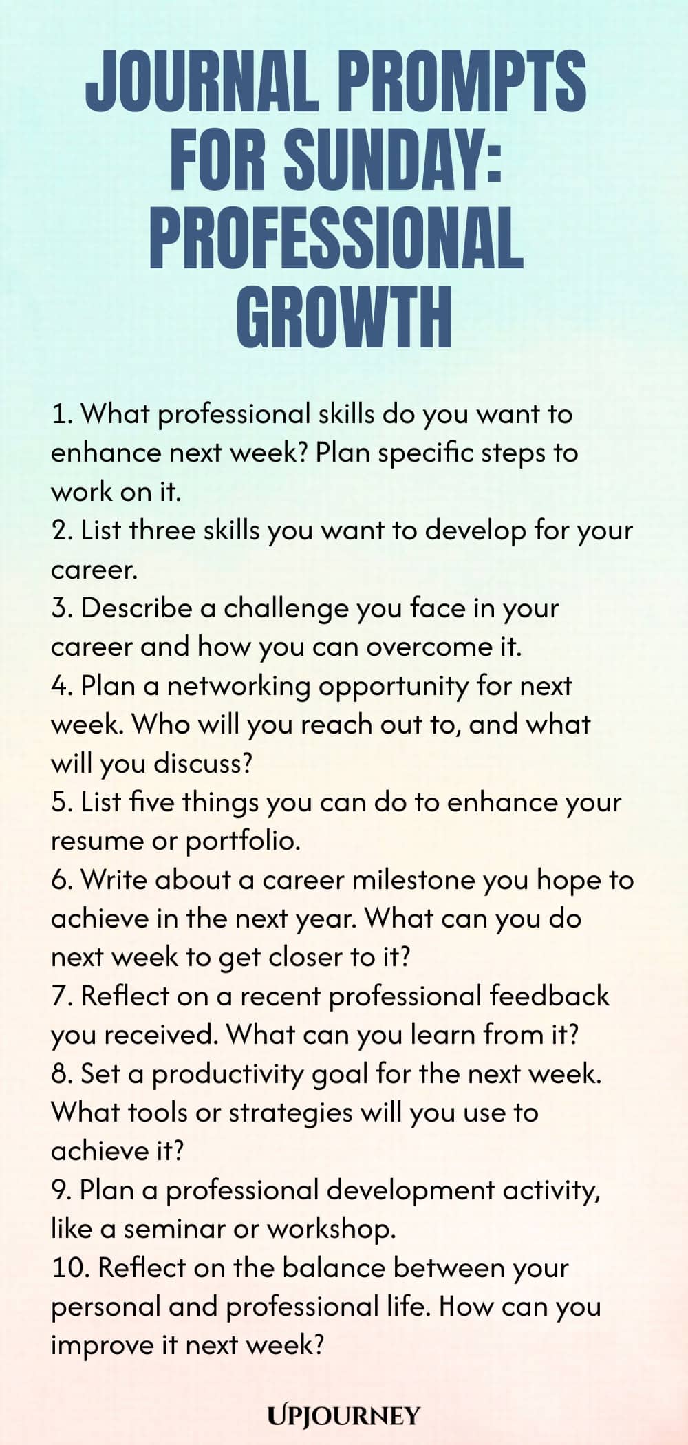 Journal Prompts for Sunday: Professional Growth
