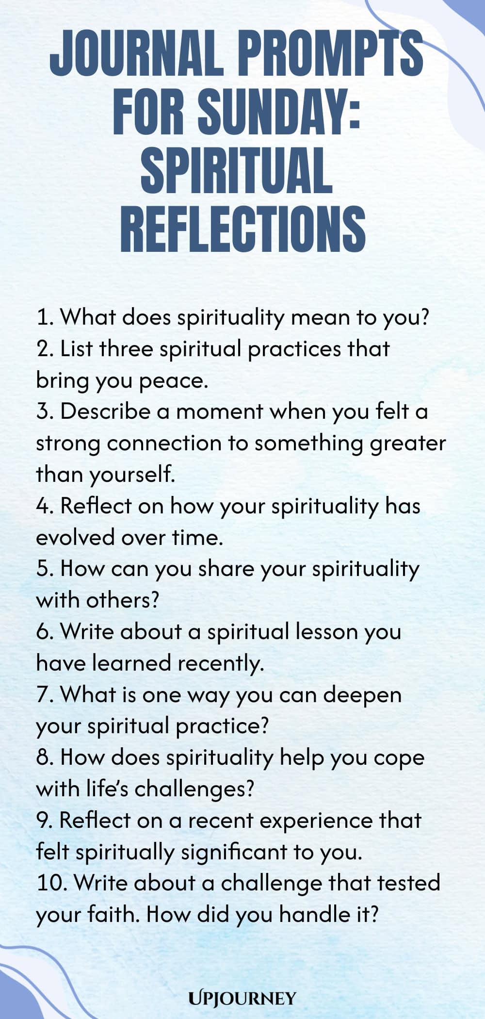 Journal Prompts for Sunday: Spiritual Reflections