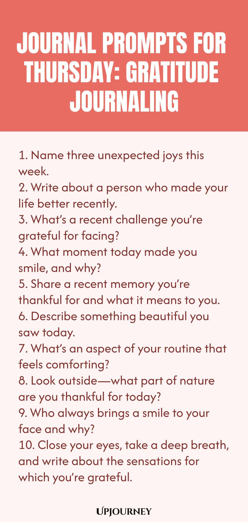 Journal Prompts for Thursday: Gratitude Journaling