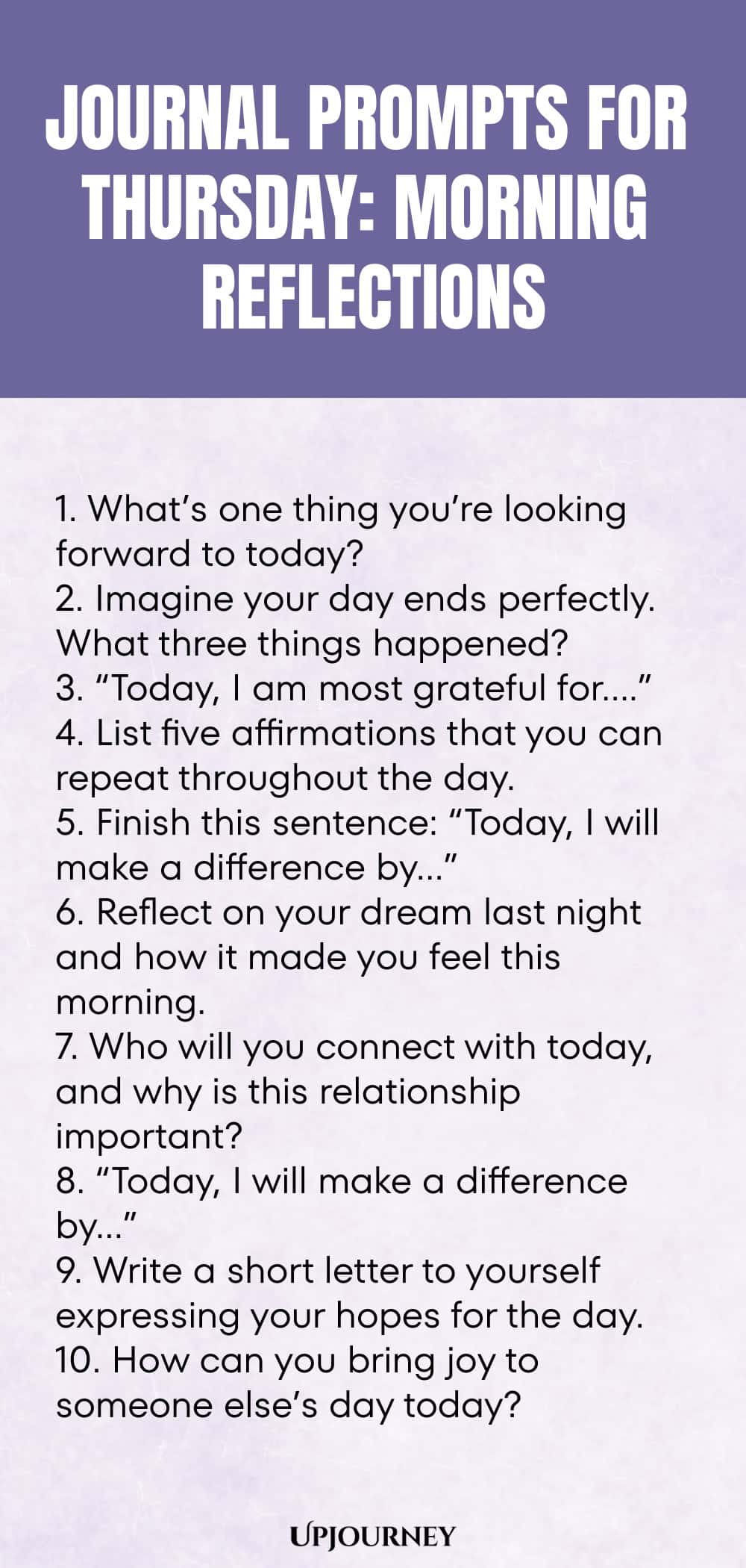 Journal Prompts for Thursday: Morning Reflections