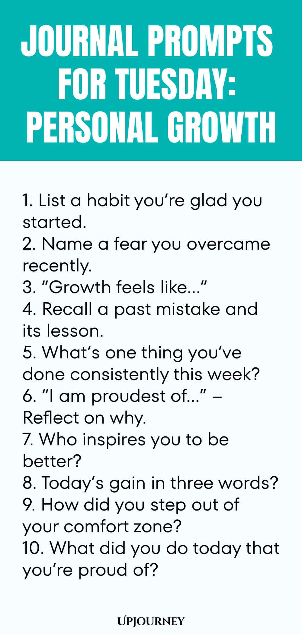 Journal Prompts for Tuesday: Personal Growth