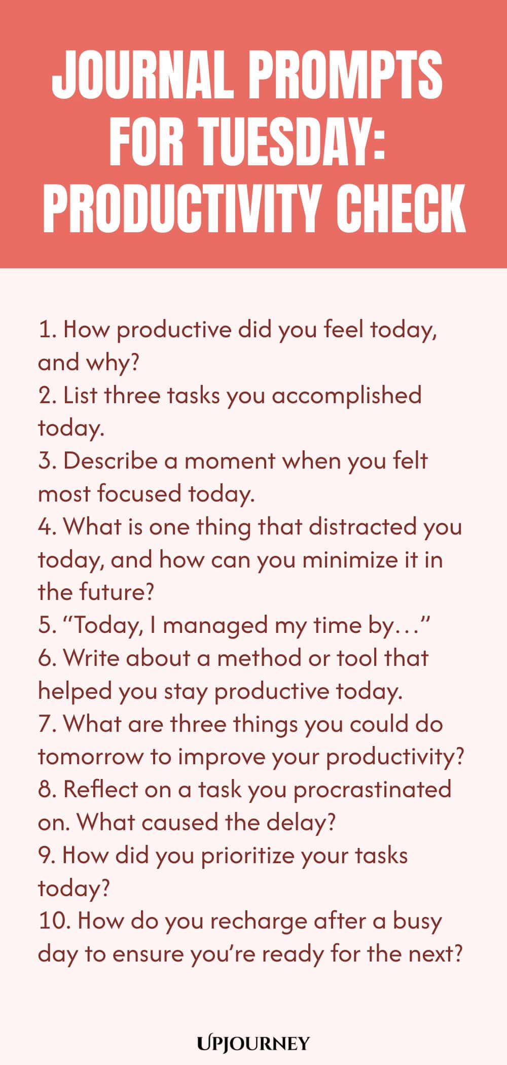 Journal Prompts for Tuesday: Productivity Check
