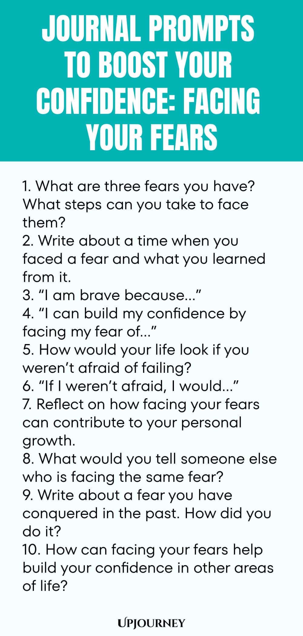 Journal Prompts to Boost Your Confidence: Facing Your Fears