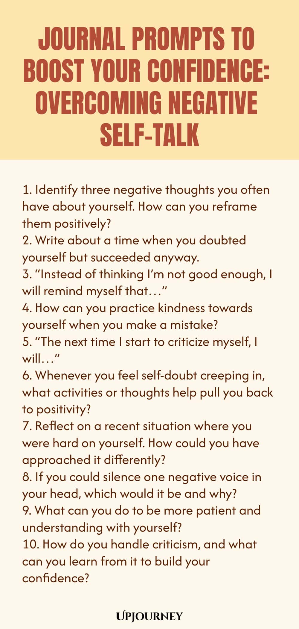 Journal Prompts to Boost Your Confidence: Overcoming Negative Self-Talk