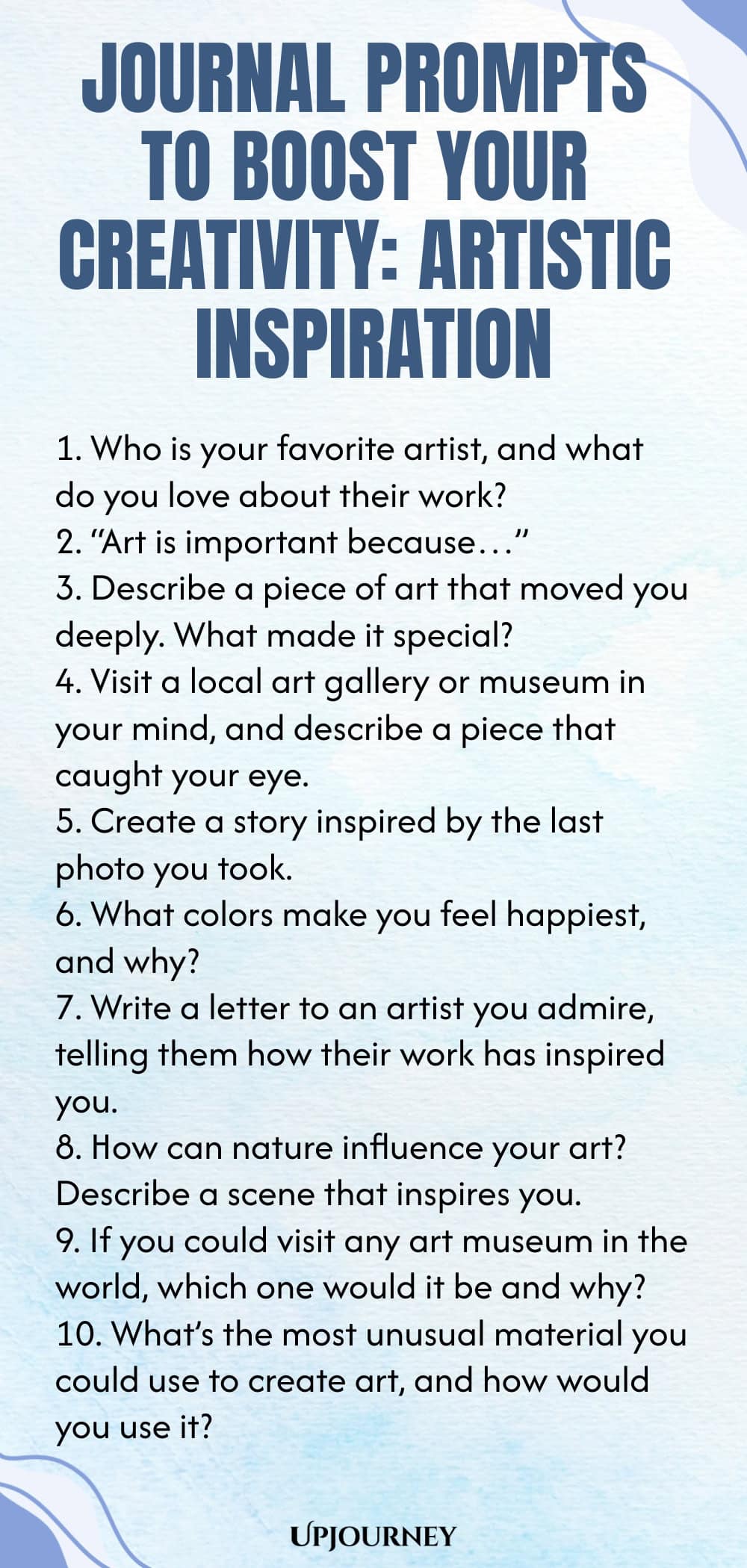 Journal Prompts to Boost Your Creativity: Artistic Inspiration