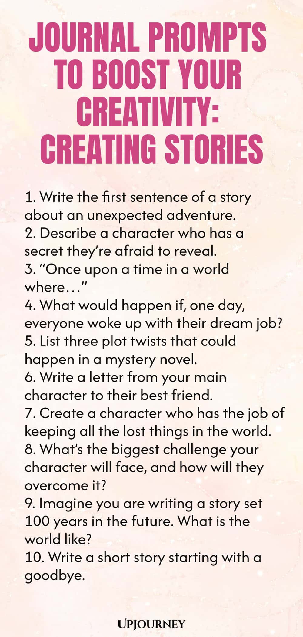 Journal Prompts to Boost Your Creativity: Creating Stories