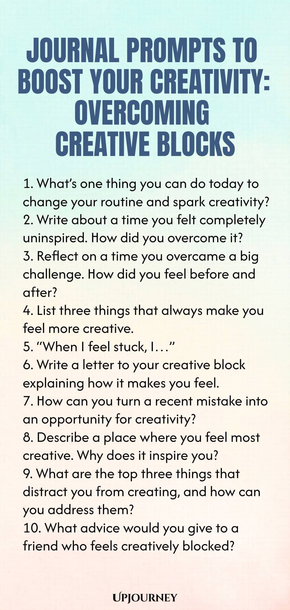 Journal Prompts to Boost Your Creativity: Overcoming Creative Blocks