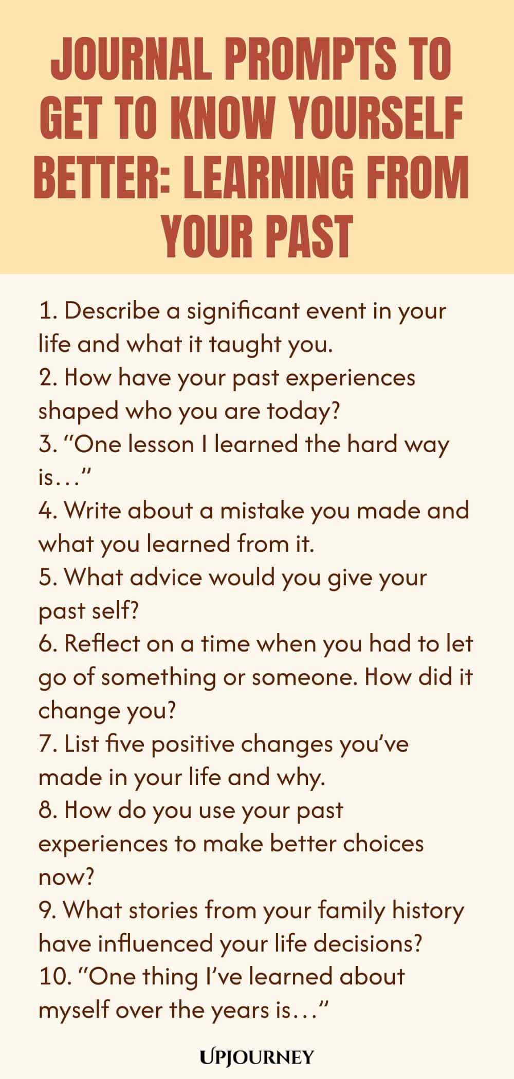 Journal Prompts to Get to Know Yourself Better: Learning from Your Past