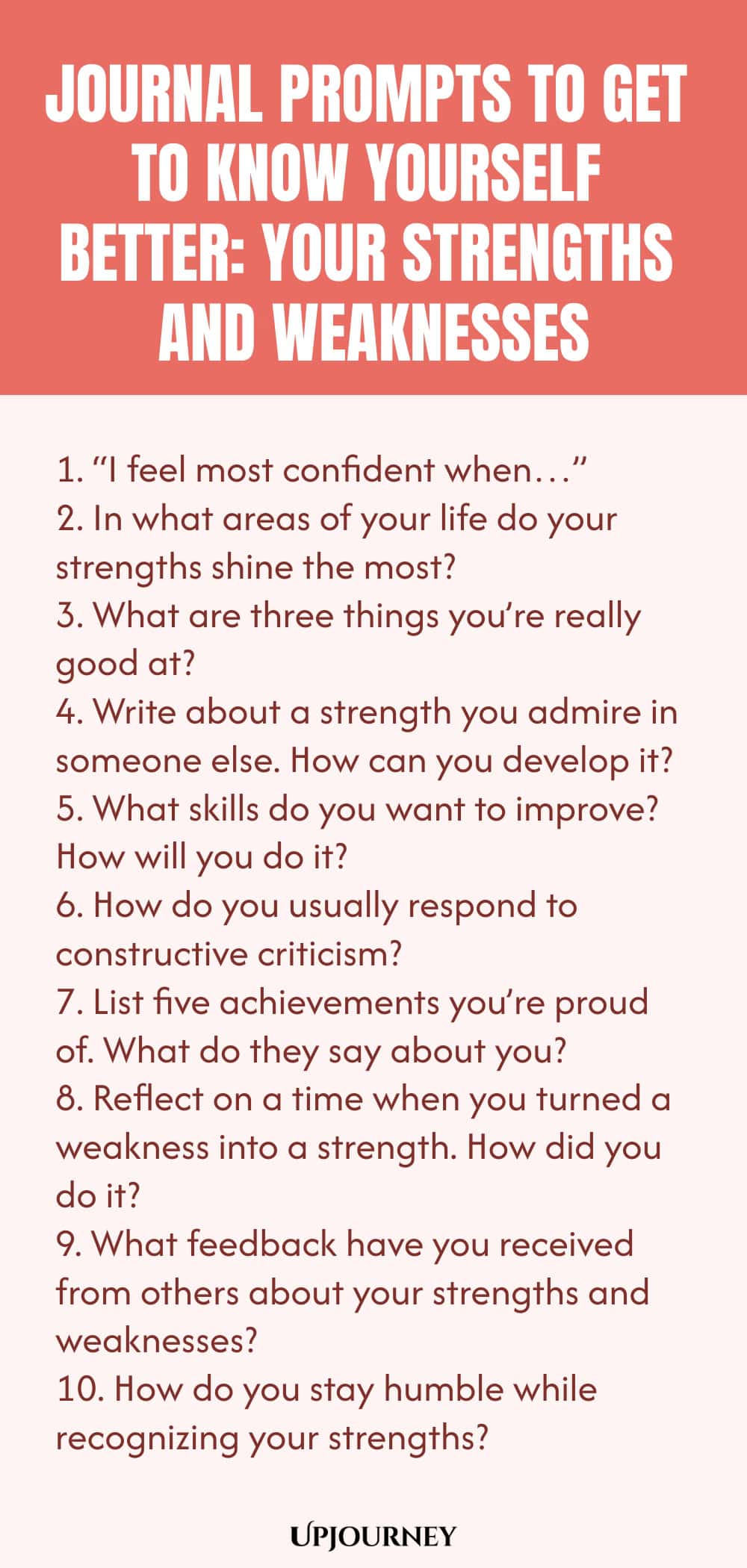 Journal Prompts to Get to Know Yourself Better: Your Strengths and Weaknesses