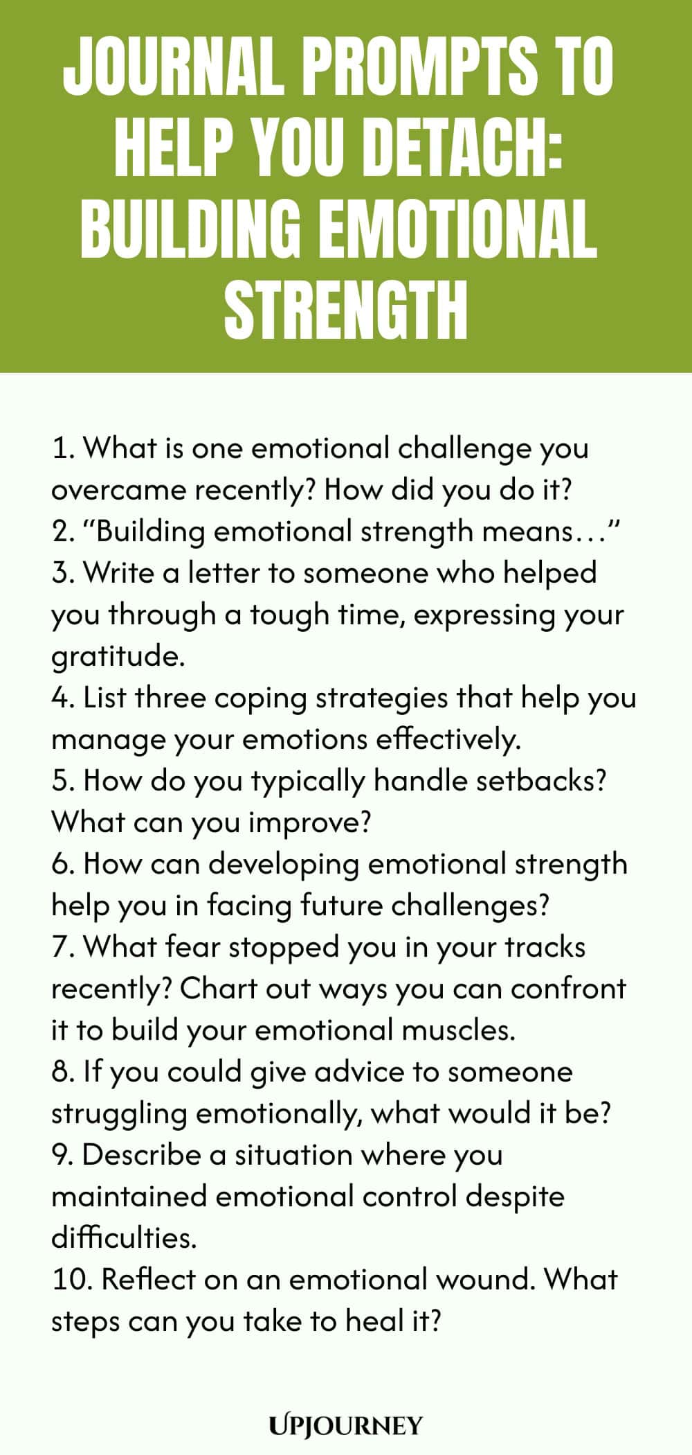 Journal Prompts to Help You Detach: Building Emotional Strength