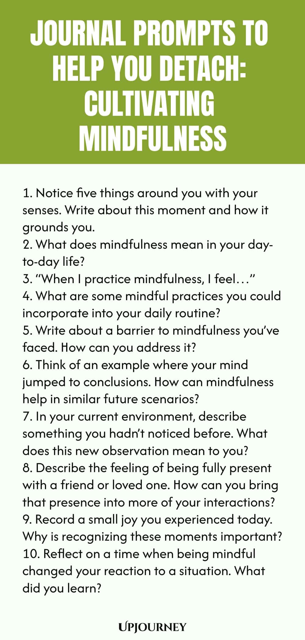 Journal Prompts to Help You Detach: Cultivating Mindfulness