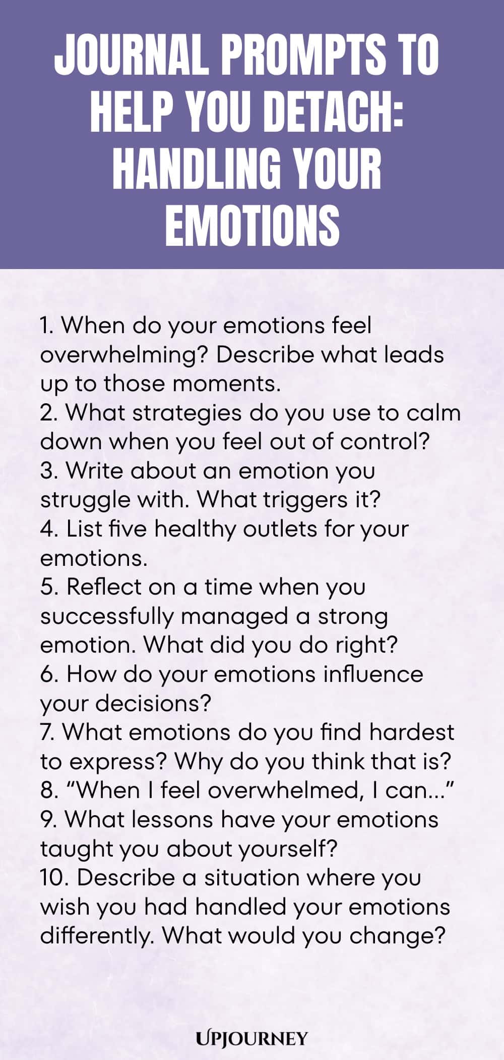 Journal Prompts to Help You Detach: Handling Your Emotions