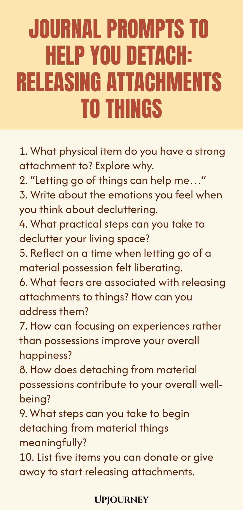 Journal Prompts to Help You Detach: Releasing Attachments to Things