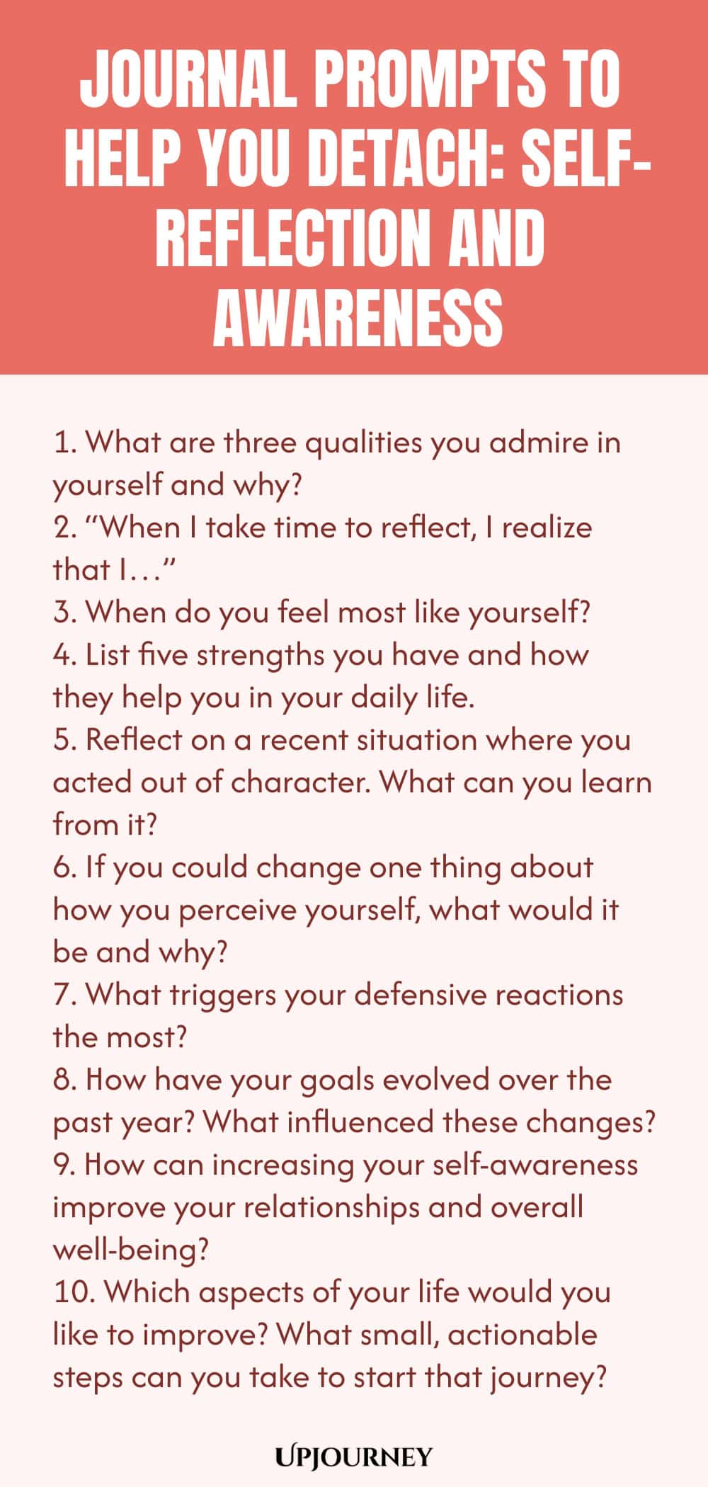 Journal Prompts to Help You Detach: Self-Reflection and Awareness