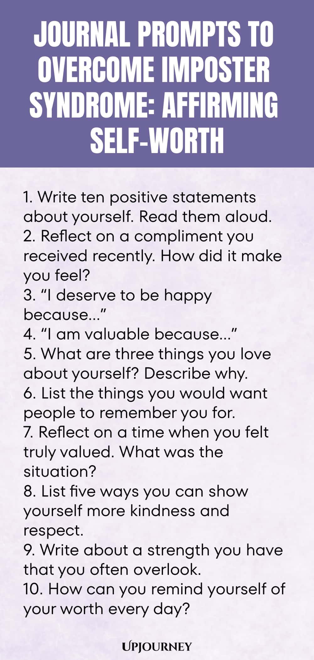 Journal Prompts to Overcome Imposter Syndrome: Affirming Self-Worth