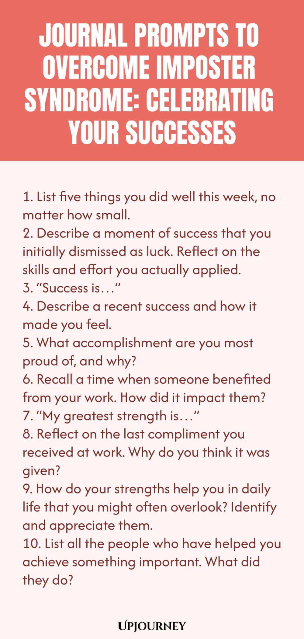 Journal Prompts to Overcome Imposter Syndrome: Celebrating Your Successes
