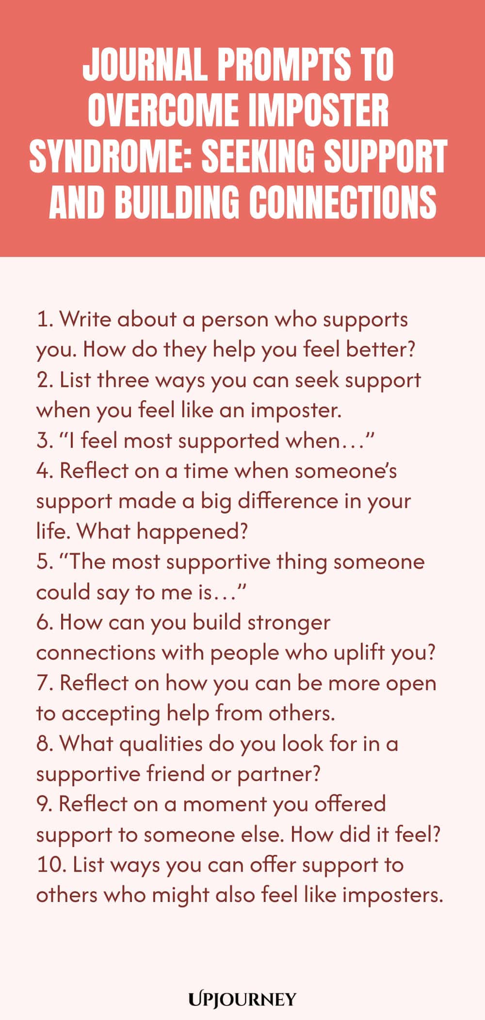 Journal Prompts to Overcome Imposter Syndrome: Seeking Support and Building Connections