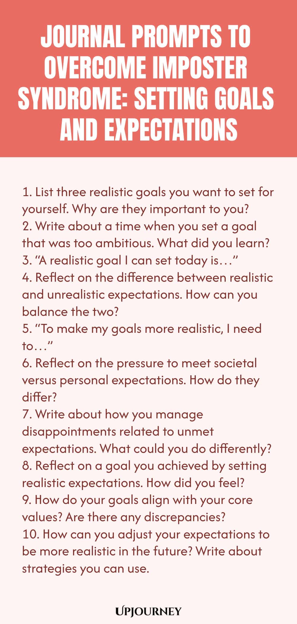Journal Prompts to Overcome Imposter Syndrome: Setting Goals and Expectations