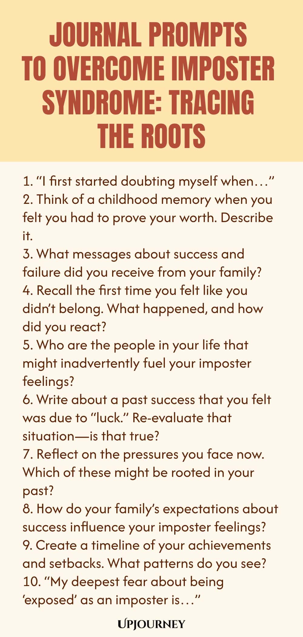 Journal Prompts to Overcome Imposter Syndrome: Tracing the Roots