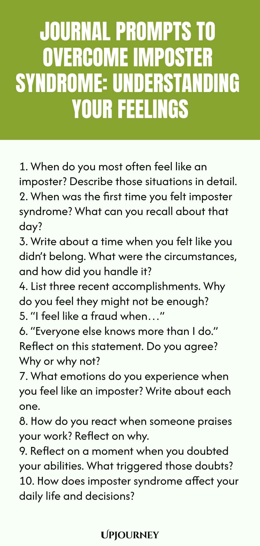 Journal Prompts to Overcome Imposter Syndrome: Understanding Your Feelings