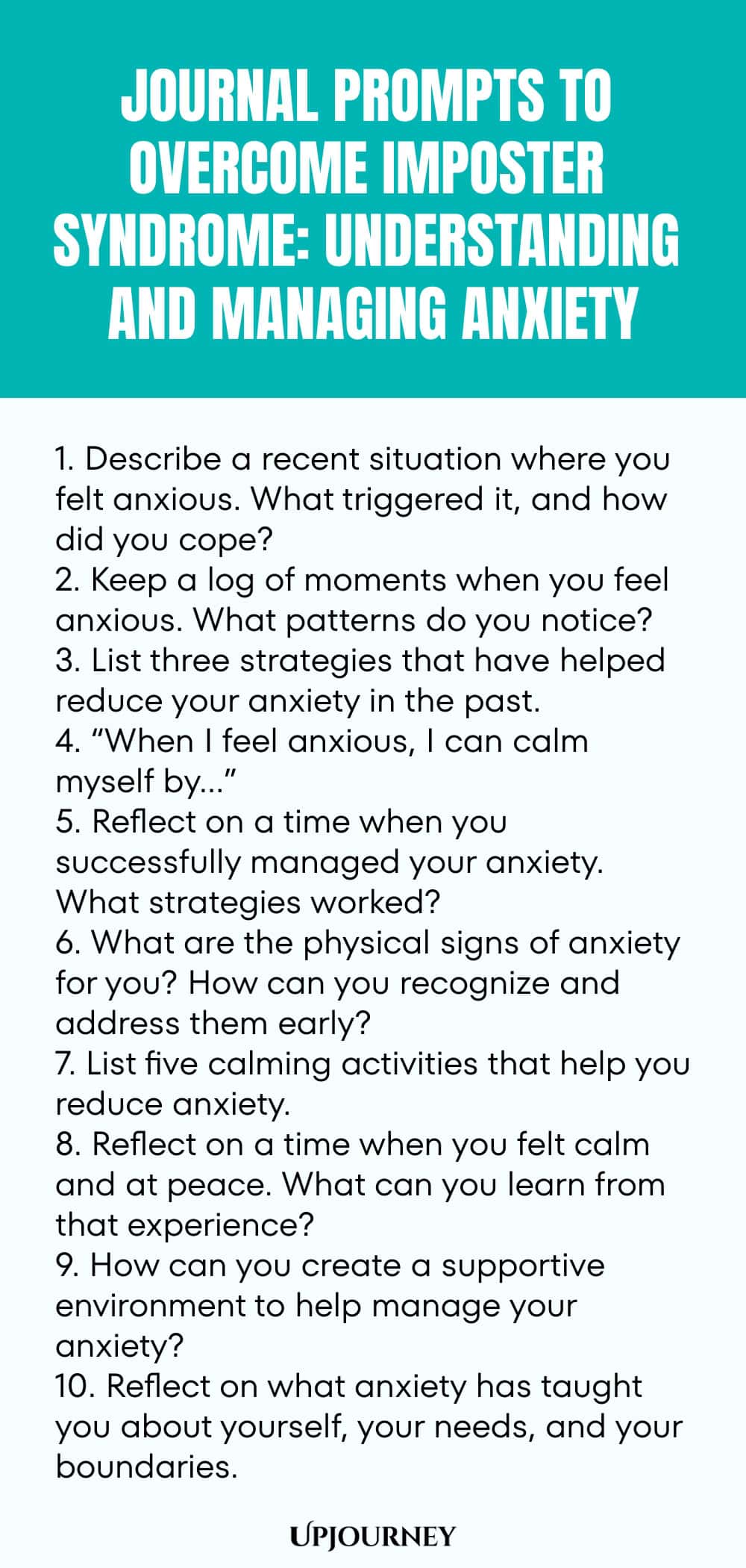 Journal Prompts to Overcome Imposter Syndrome: Understanding and Managing Anxiety