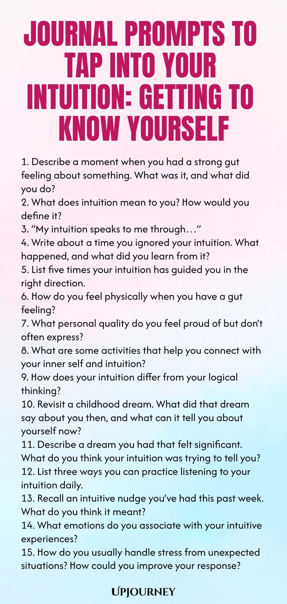 Journal Prompts to Tap Into Your Intuition: Getting to Know Yourself