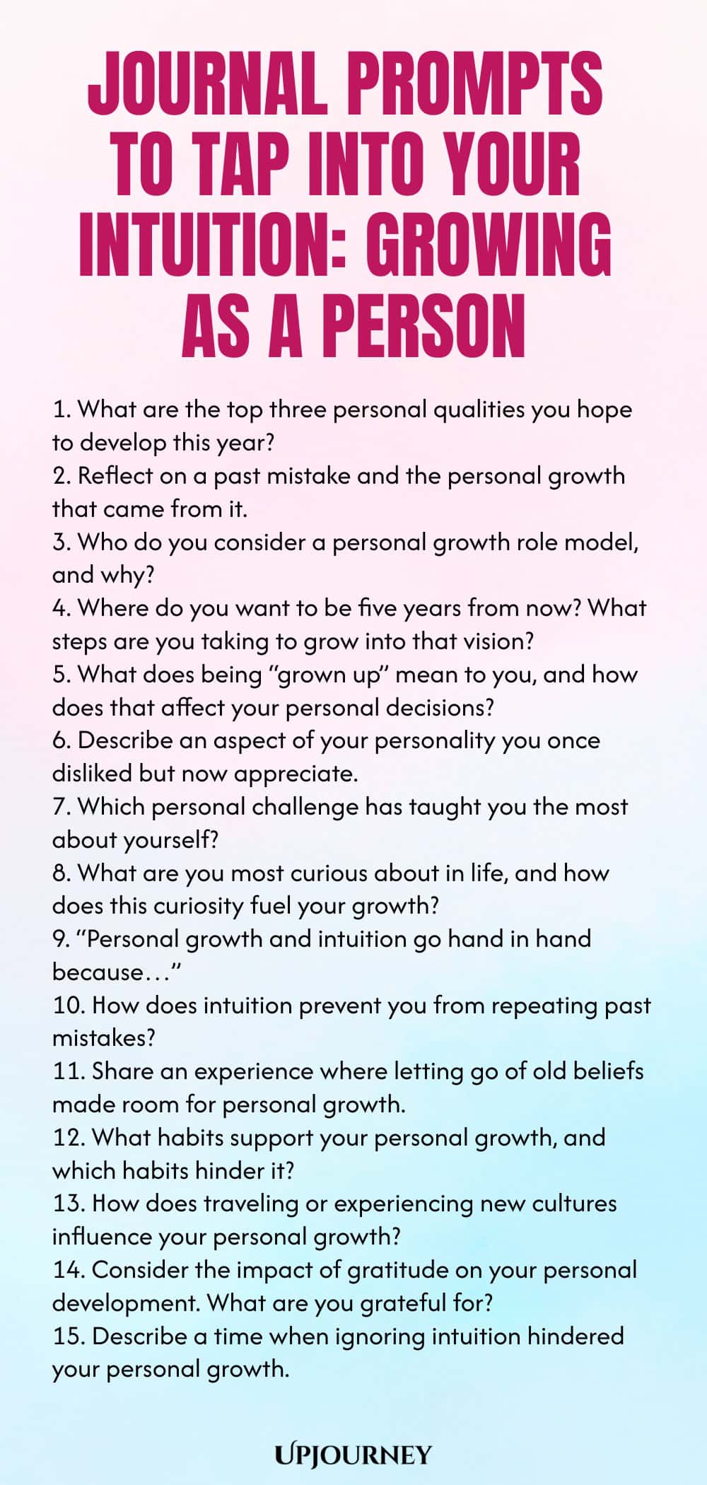 Journal Prompts to Tap Into Your Intuition: Growing as a Person