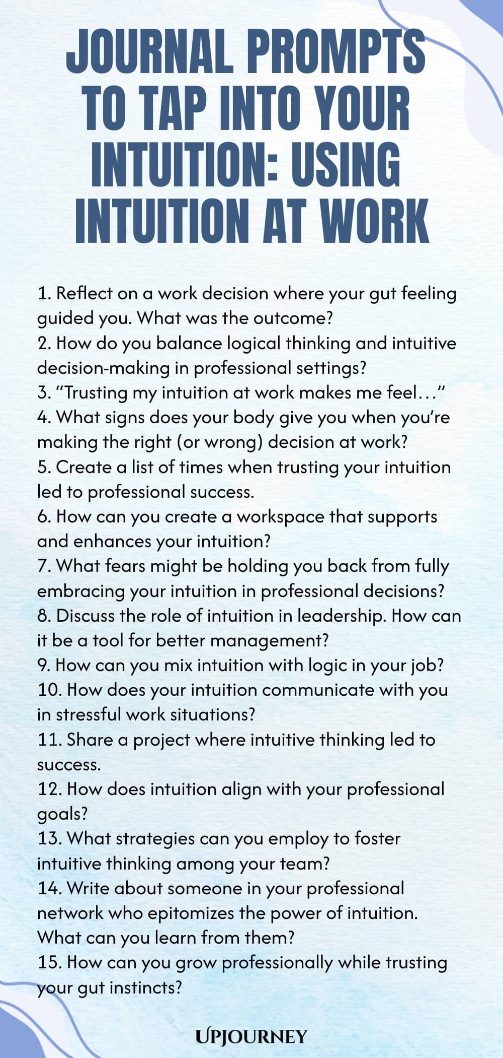 Journal Prompts to Tap Into Your Intuition: Using Intuition at Work